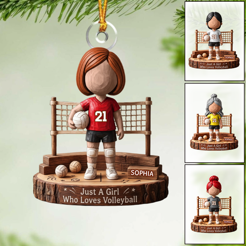 Personalized Volleyball Girl Christmas Ornament - Gifts For Volleyball Girl