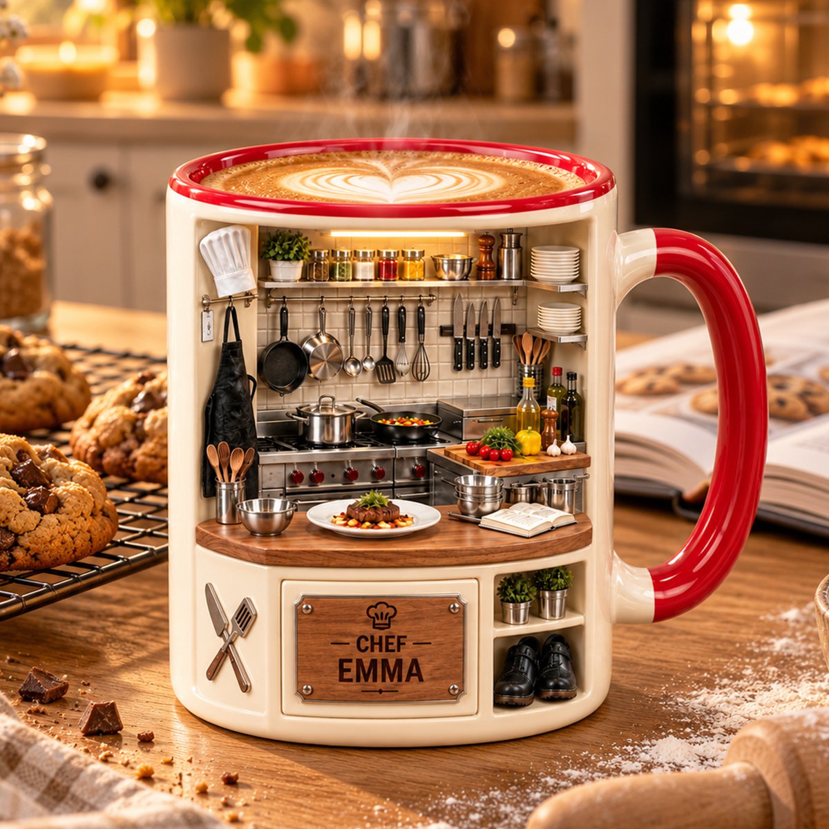 Personalized Cooking Coffee Accent Mug - Gifts For Cooking Lovers