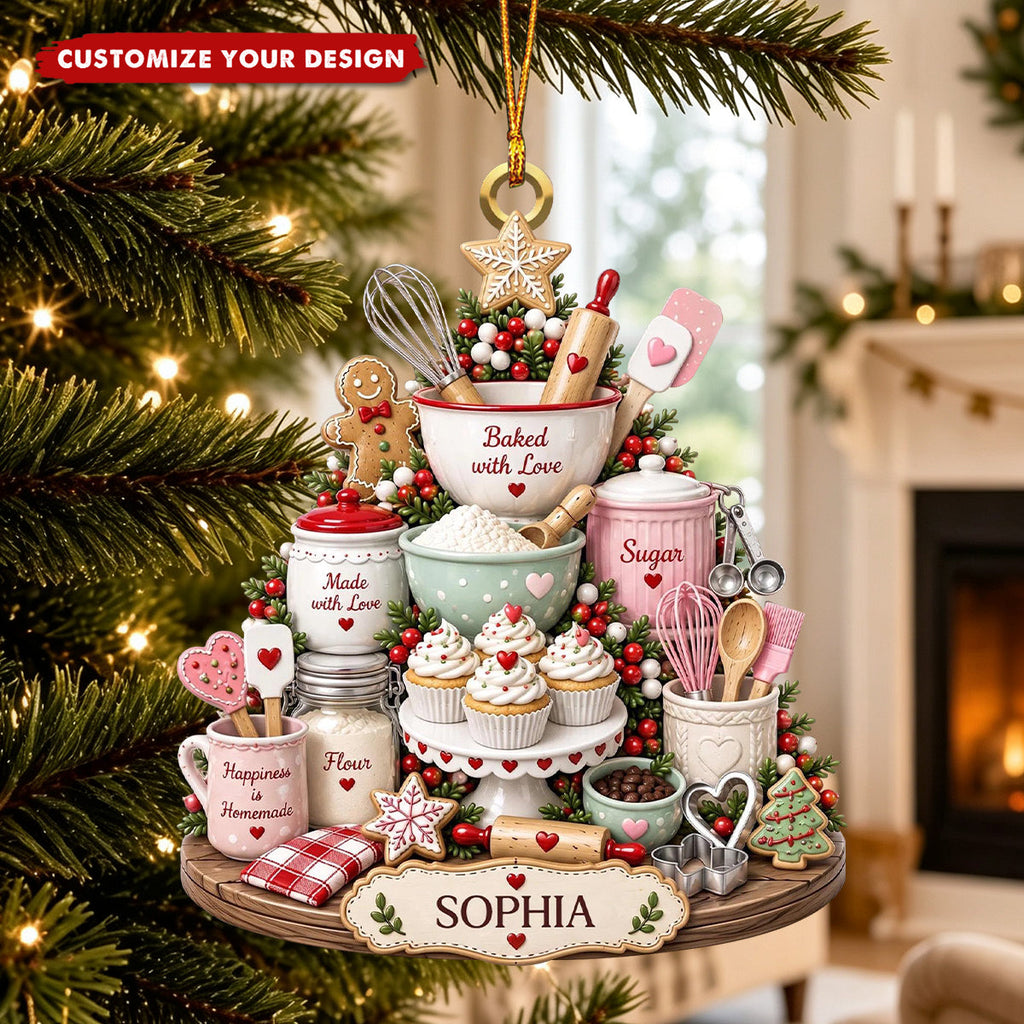 Personalized Christmas Baking Mixer Ornament, Gift For Baking Lovers