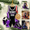 Personalized Wrestling Things Acrylic Ornament, Wrestling Lovers Gift
