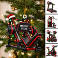Custom Name Gym Christmas Gifts for Fitness Lovers - Personalized Acrylic Ornament