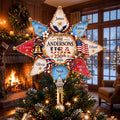 Patriot Family Tree Topper - Personalized Christmas Gifts For Family