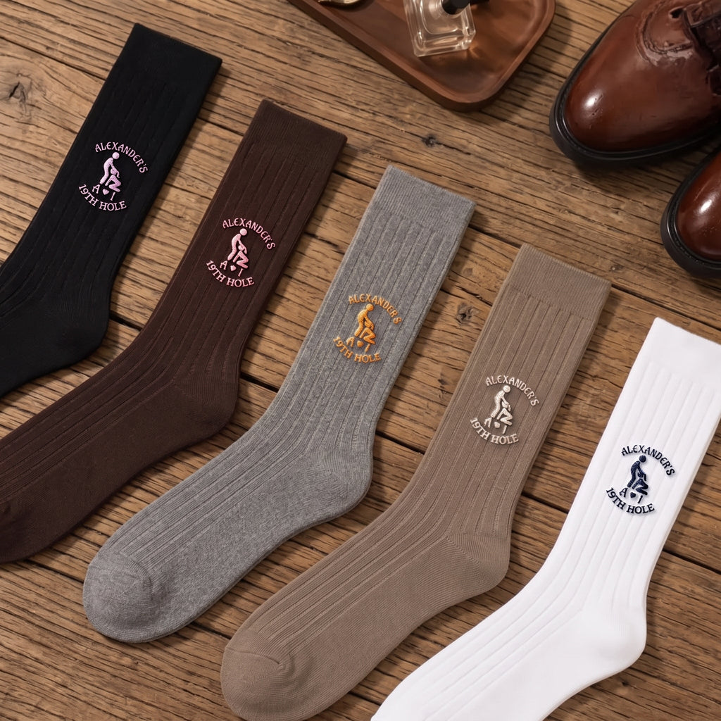 Naughty Gift For Husband Boyfriend - Personalized 19th Hole Socks
