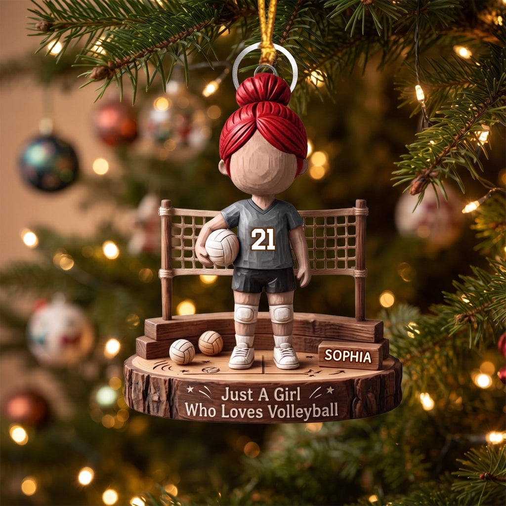 Personalized Volleyball Girl Christmas Ornament - Gifts For Volleyball Girl